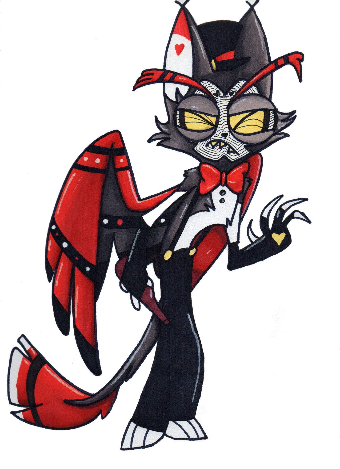 Hazbin Hotel Husk or Husker 8x10 Art Print by Harth Creations Hannah Arthur