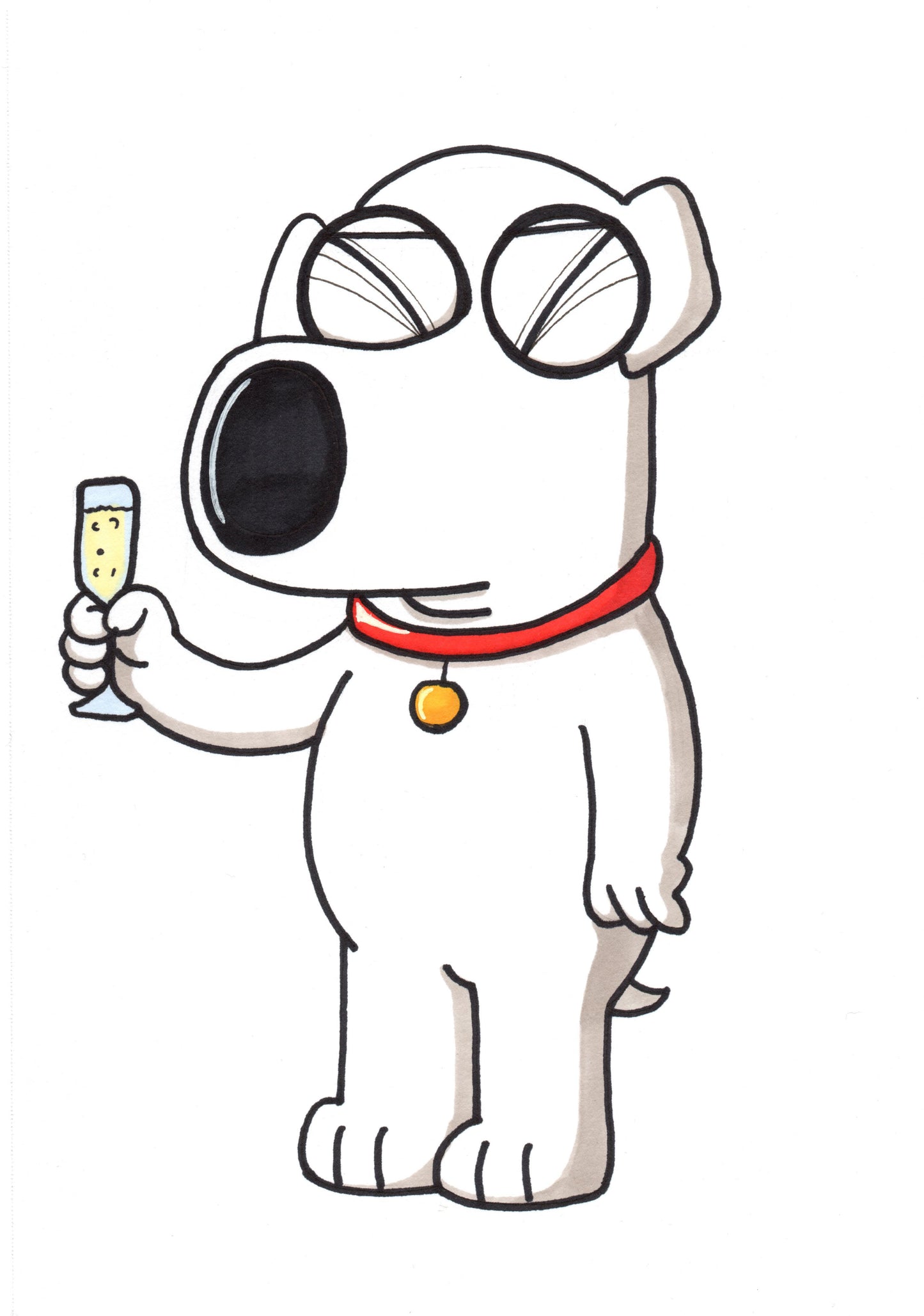 Family Guy Brian Griffin 8x10 art Print by Hannah Arthur Harth Creations
