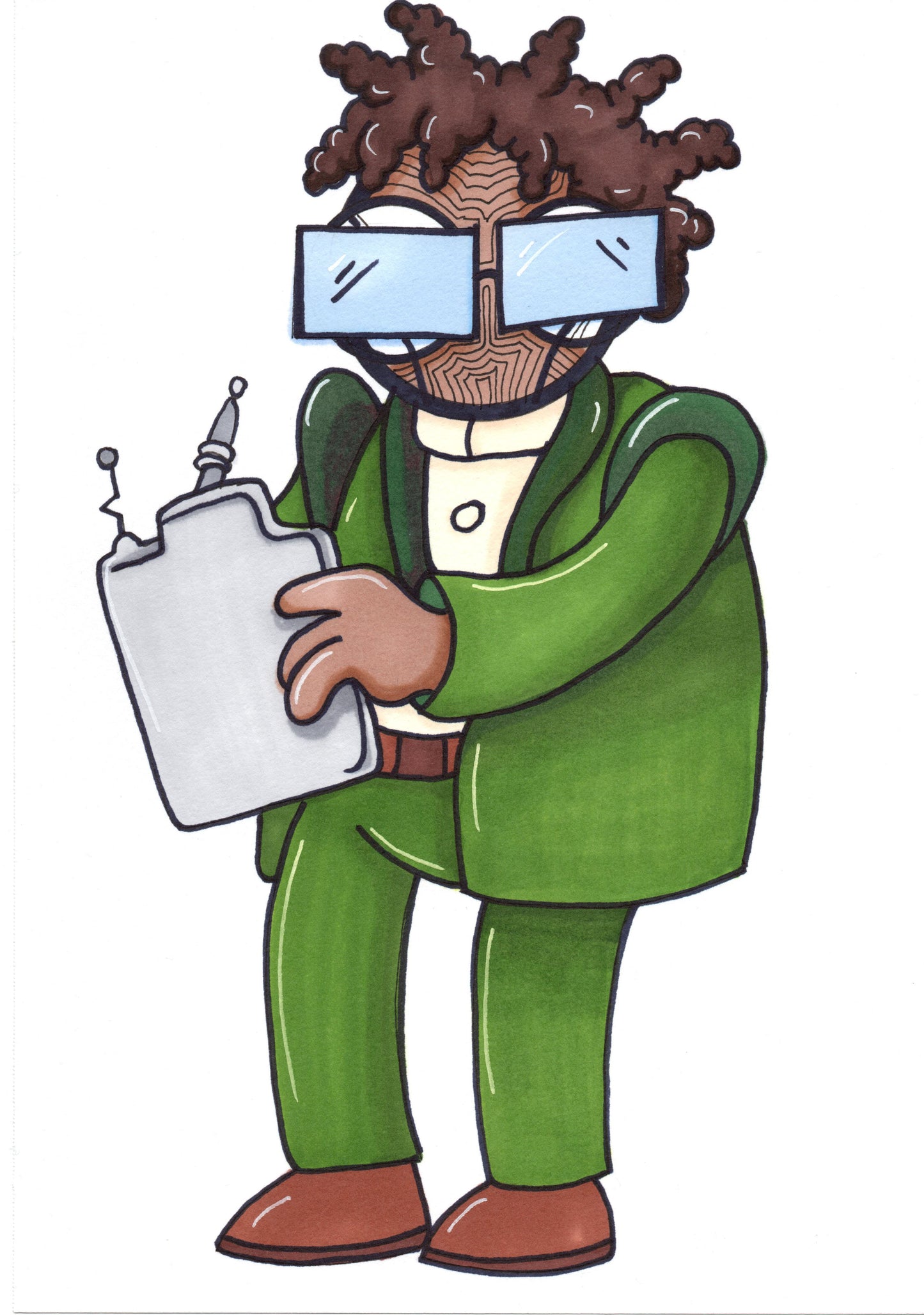 Futuruama Hermes Conrad 8x10 art print by Hannah Arthur Harth Creations