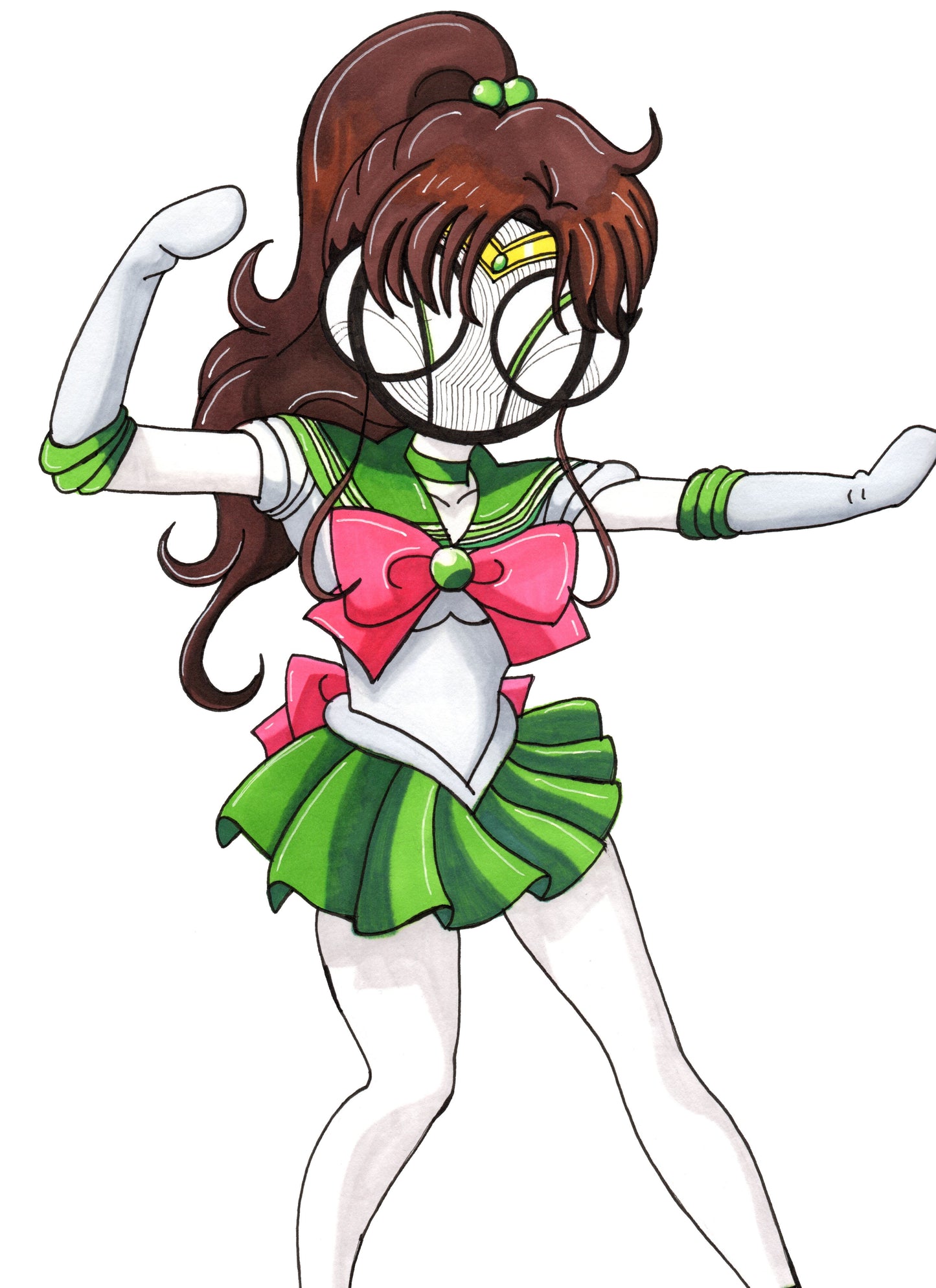 Anime Sailor Moons Sailor Jupiter art print by Hannah Arthur