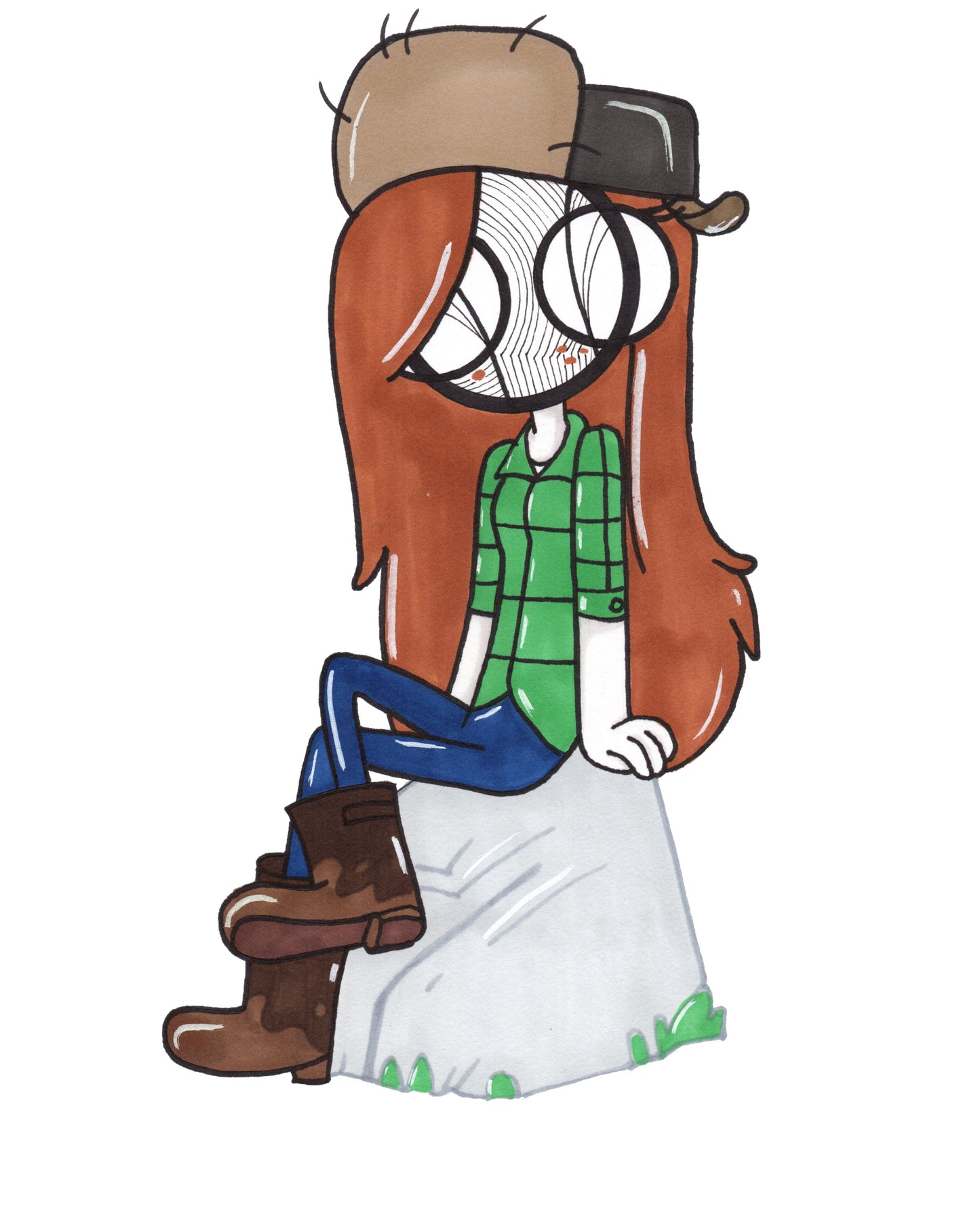 Gravity Falls Wendy Corduroy 7x10 Art Print by Hannah Arthur