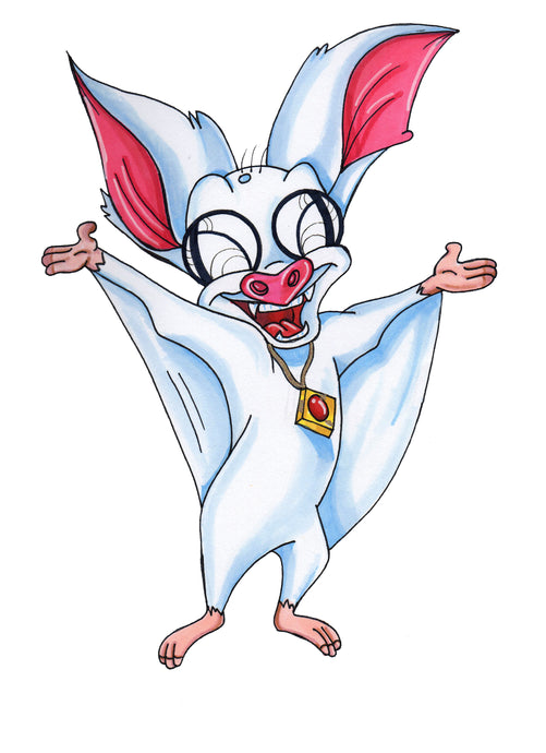 Anastasia princess movie Bat Bartok 9x12 full color art print by Hannah Arthur Harth Creations