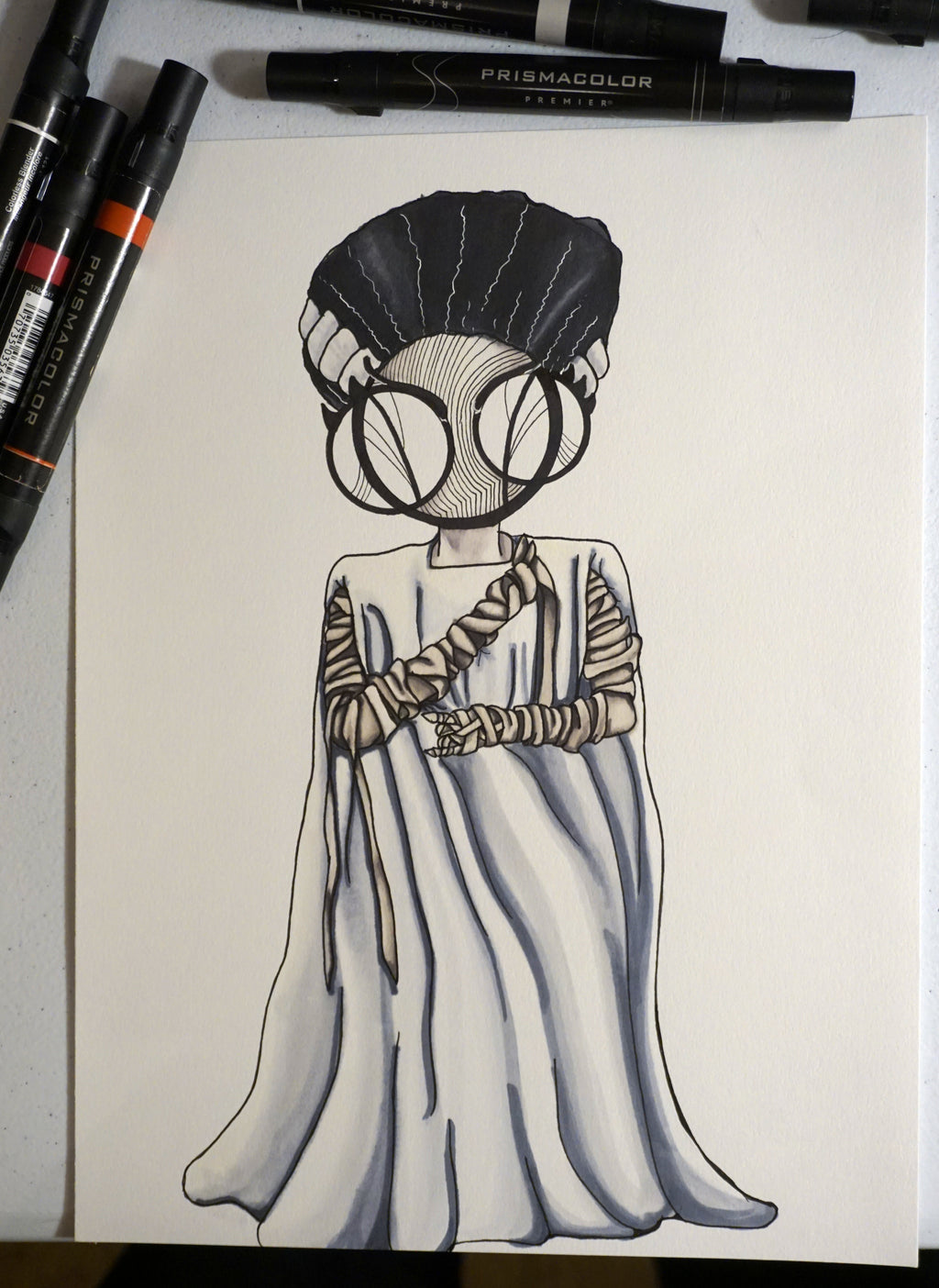 Bride of Frankenstein 8x10 drawing by hannah arthur 