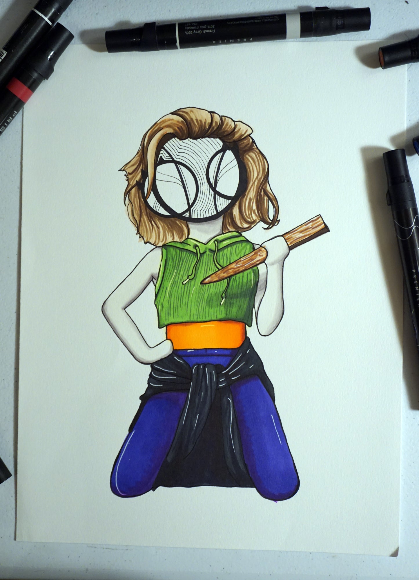 90s Buffy the Vampire Slayer Horror Original 8x10 Art Print by Harth Creations Hannah Arthur