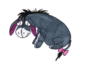 Winnie the Pooh Eeyore the donkey 8x10 art print by Hannah Arthur Harth Creations