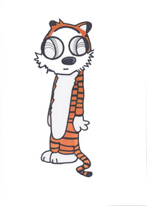 Calvin and Hobbes comic tiger Hobbes art print by Hannah Arthur Harth Creations