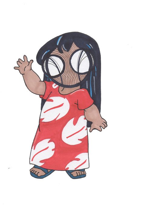 Lilo and Stitch Lilo 7x10 art print by hannah arthur harth creations