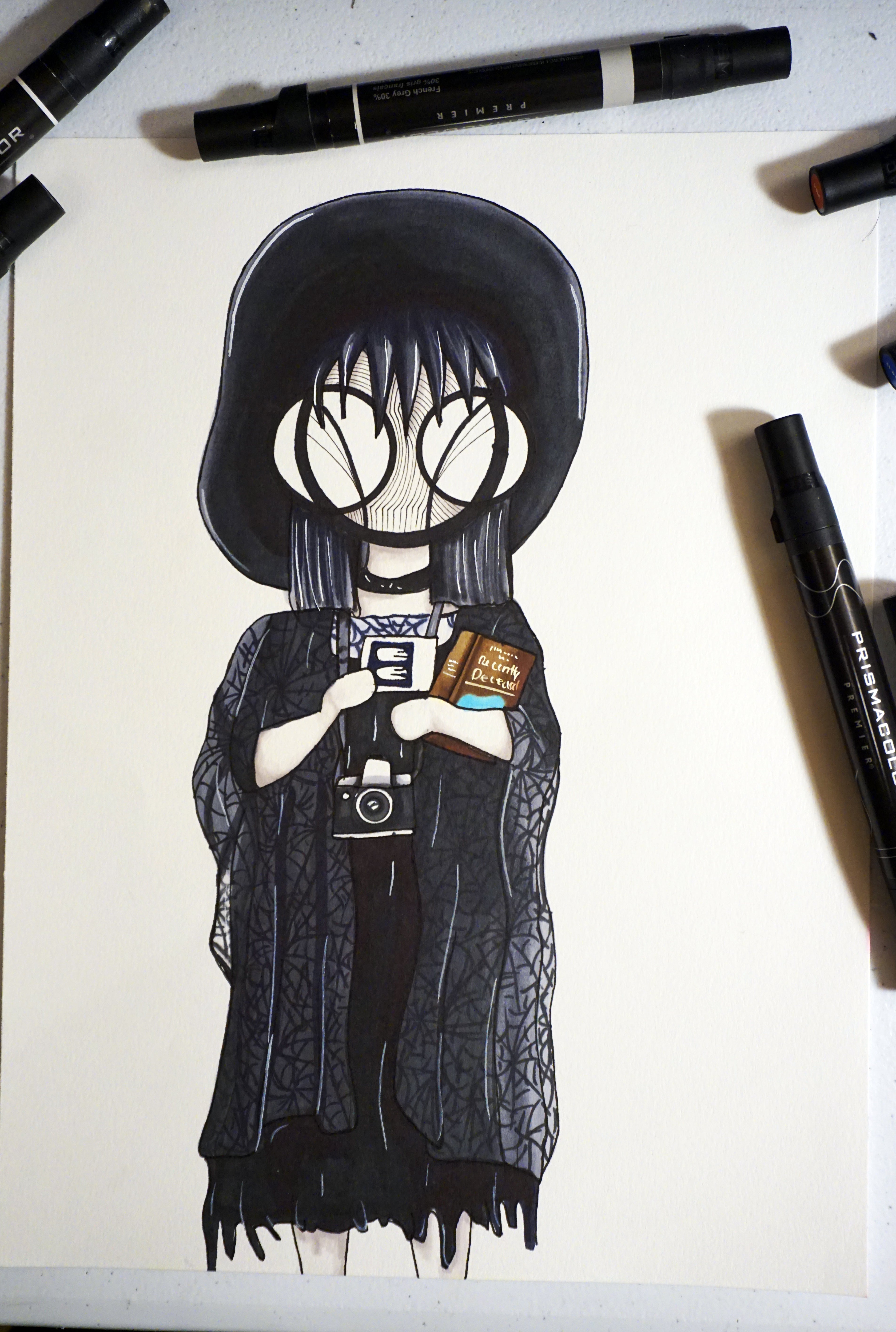 Beetlejuice Lydia Deetz Horror Original 8x10 Art Print by Harth Creations Hannah Arthur