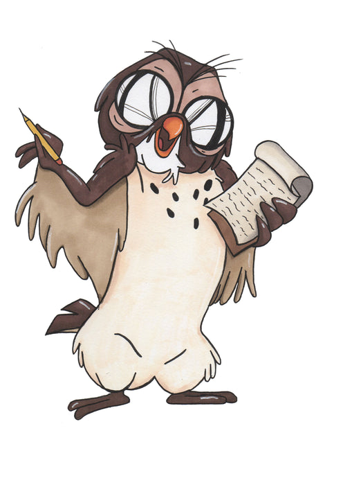 Winne the pooh Owl 8x10 Art print by Hannah Arthur Harth creations