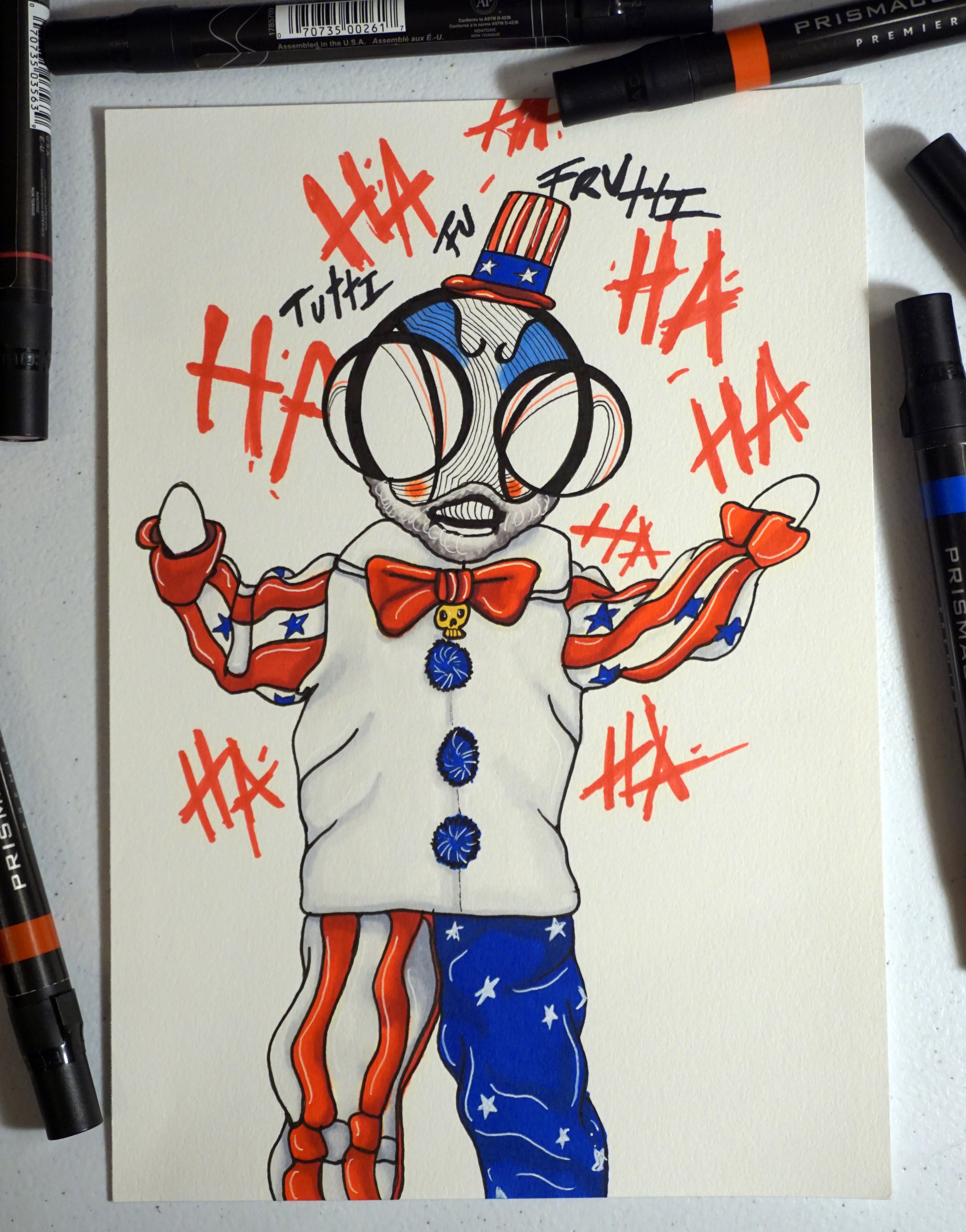 Sid Haig Captain Spaulding Horror 8x10 Original Character art print by harth Creations Hannah Arthur