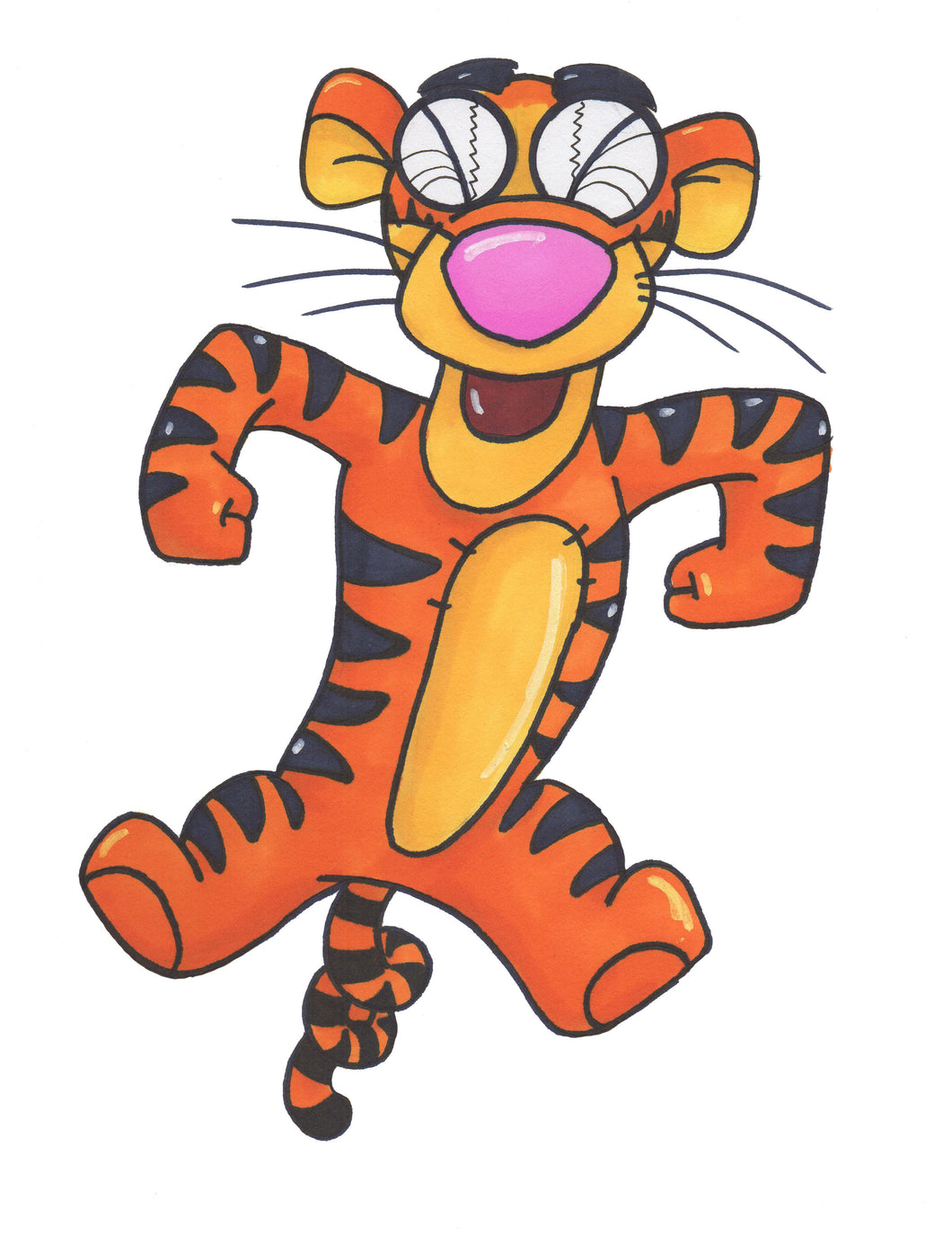 Winnie the Pooh Tigger 8x10 art print by Hannah Arthur Harth Creations