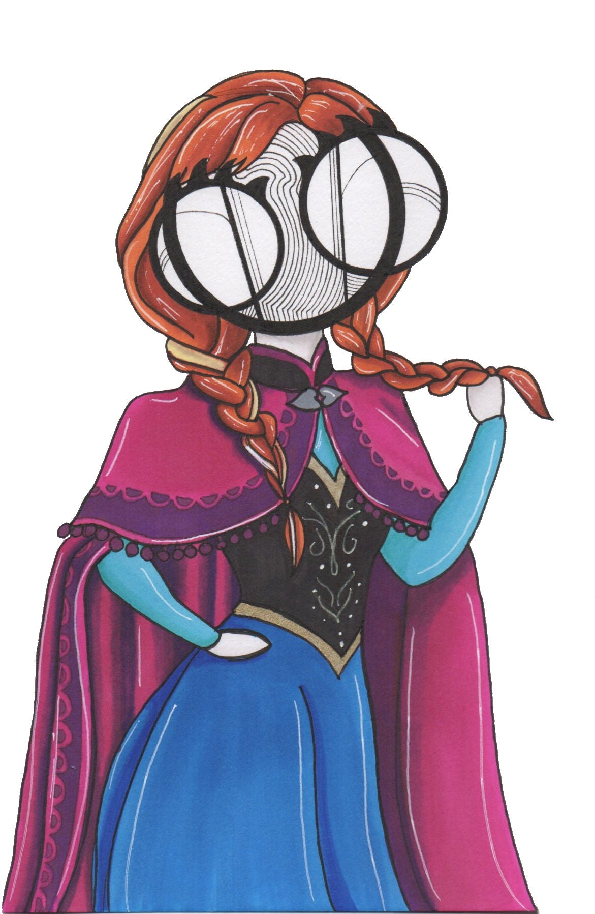 anna of arendelle frozen art print