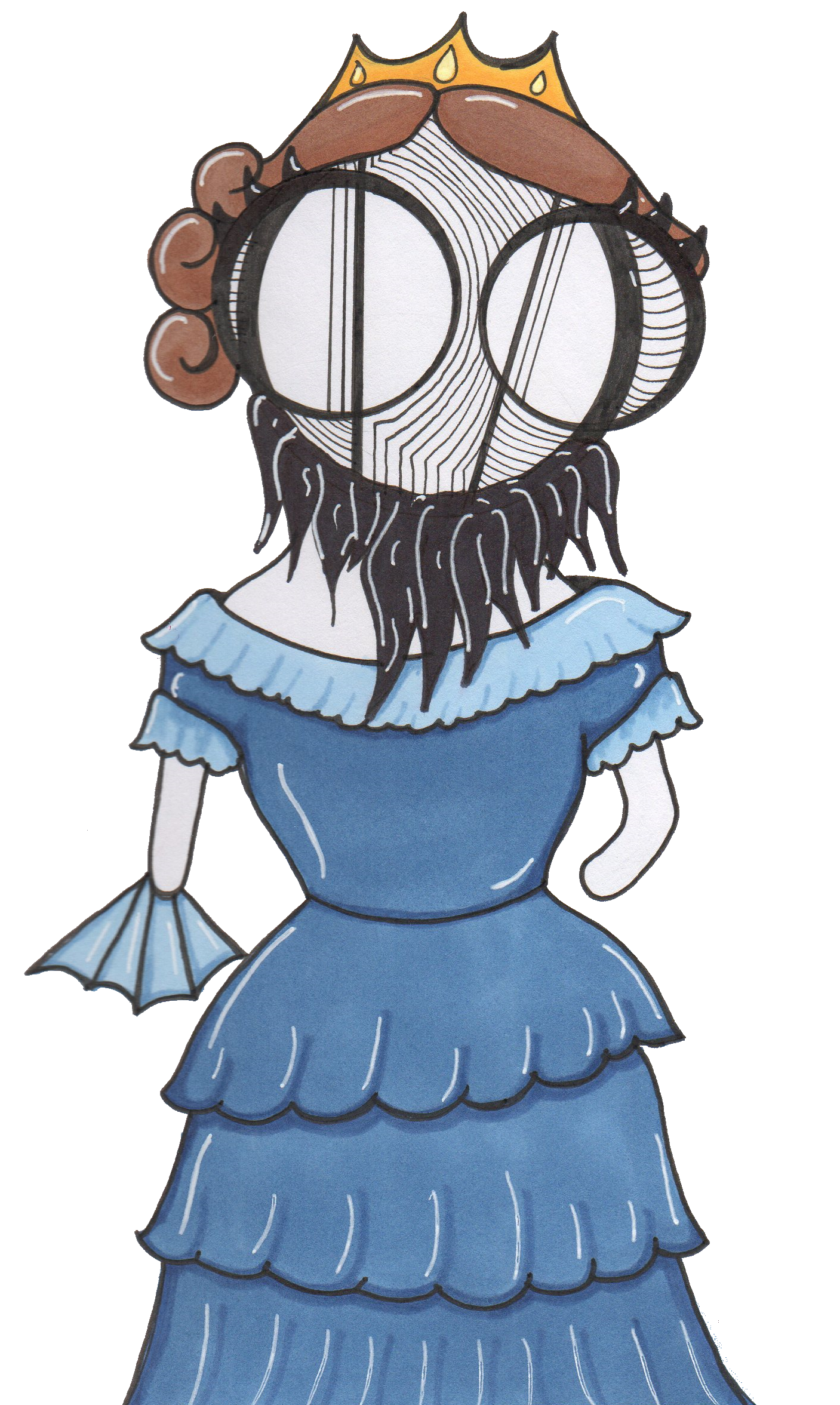 Bearded Lady orignal art by Hannah Arthur