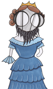 Bearded Lady orignal art by Hannah Arthur