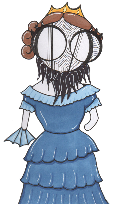 Bearded Lady orignal art by Hannah Arthur