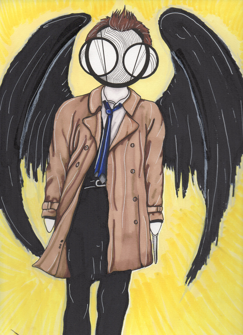 Supernatural Angel Castiel Art Print by Hannah Arthur