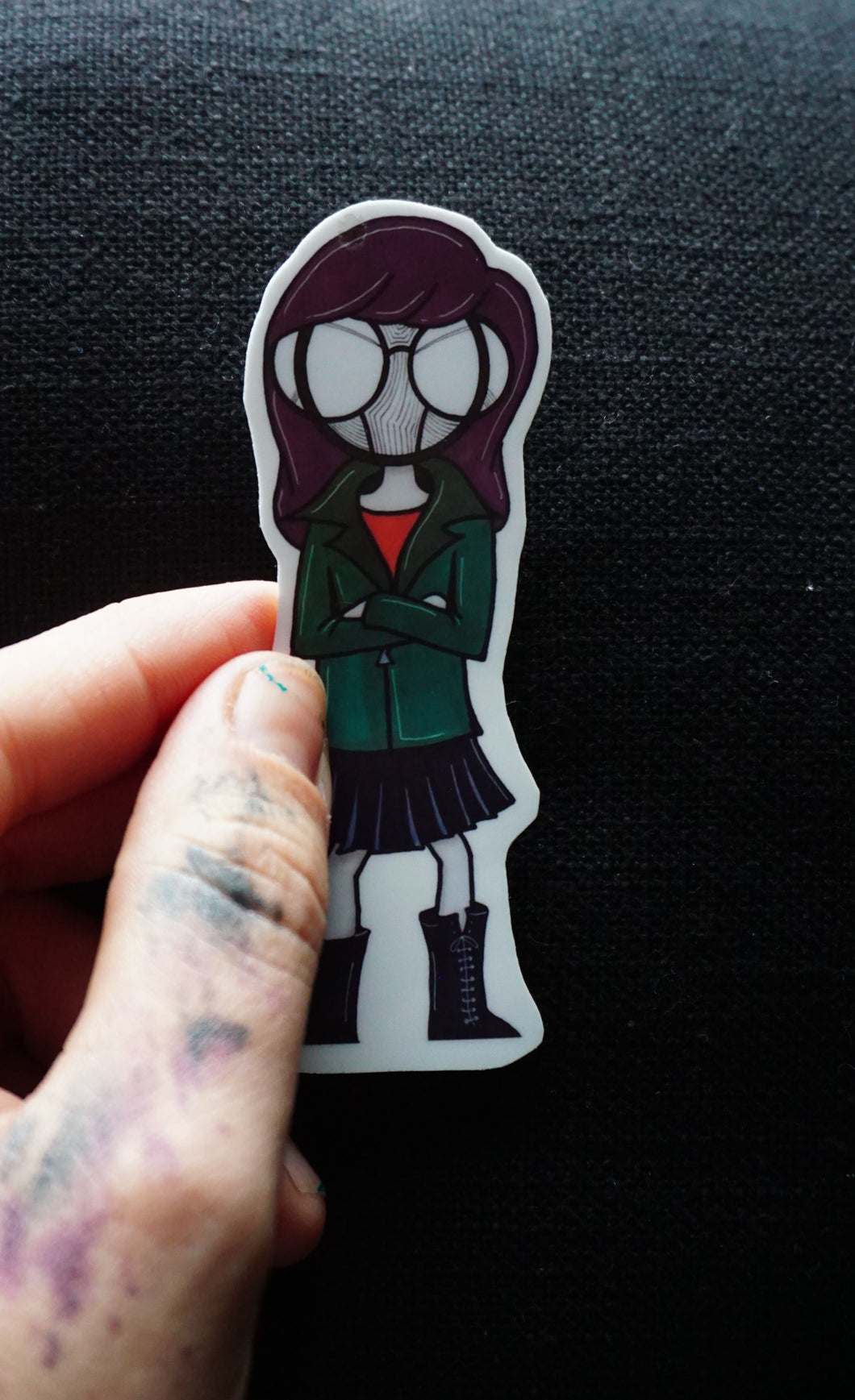 Daria original art vinyl sticker by Harth Creations