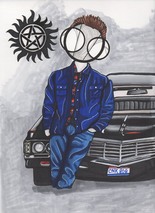 Supernatural Dean Winchester Art print by Hannah Arthur