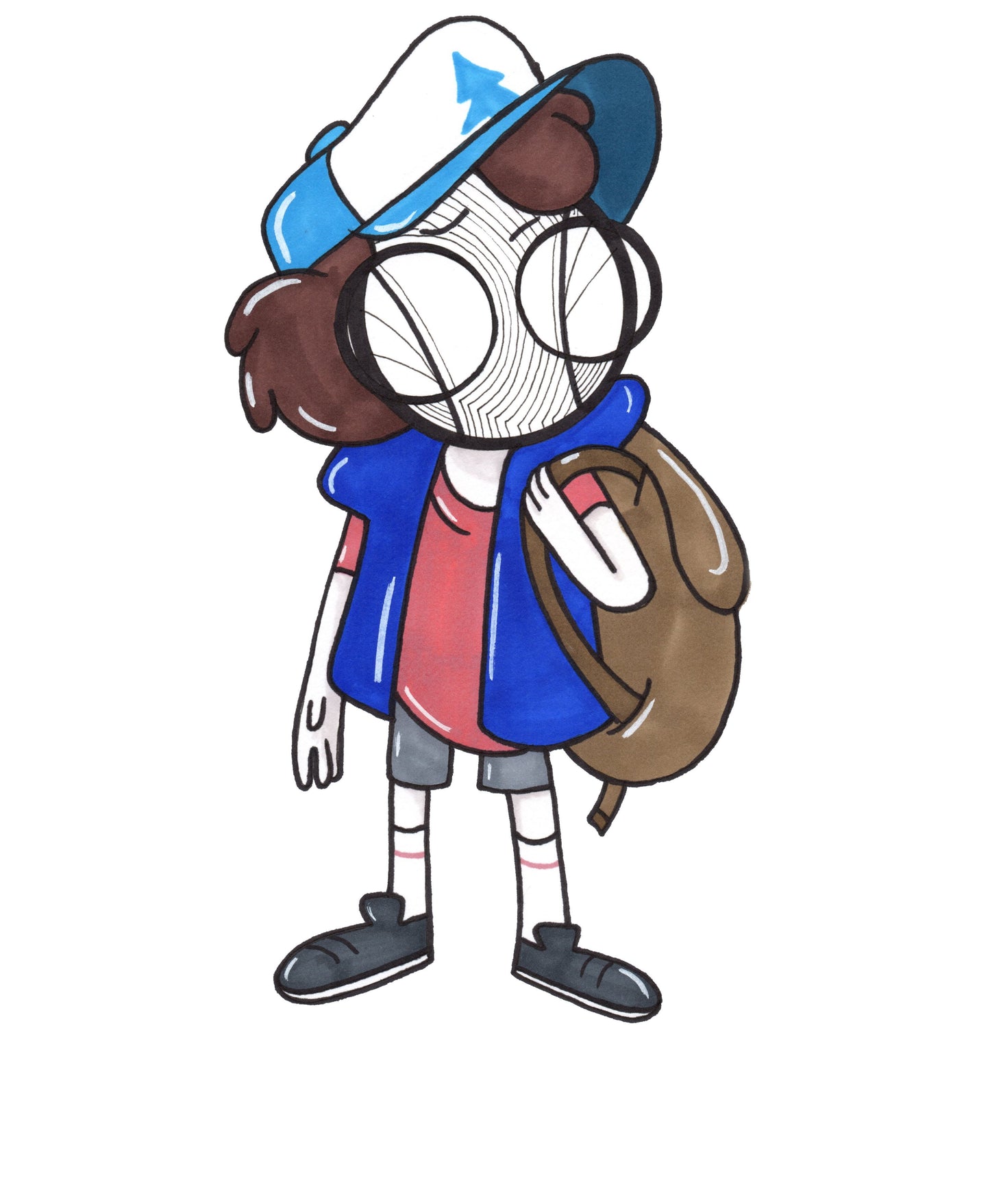 Gravity Falls Mason Dipper Pines 7x10 Art Print by Hannah Arthur