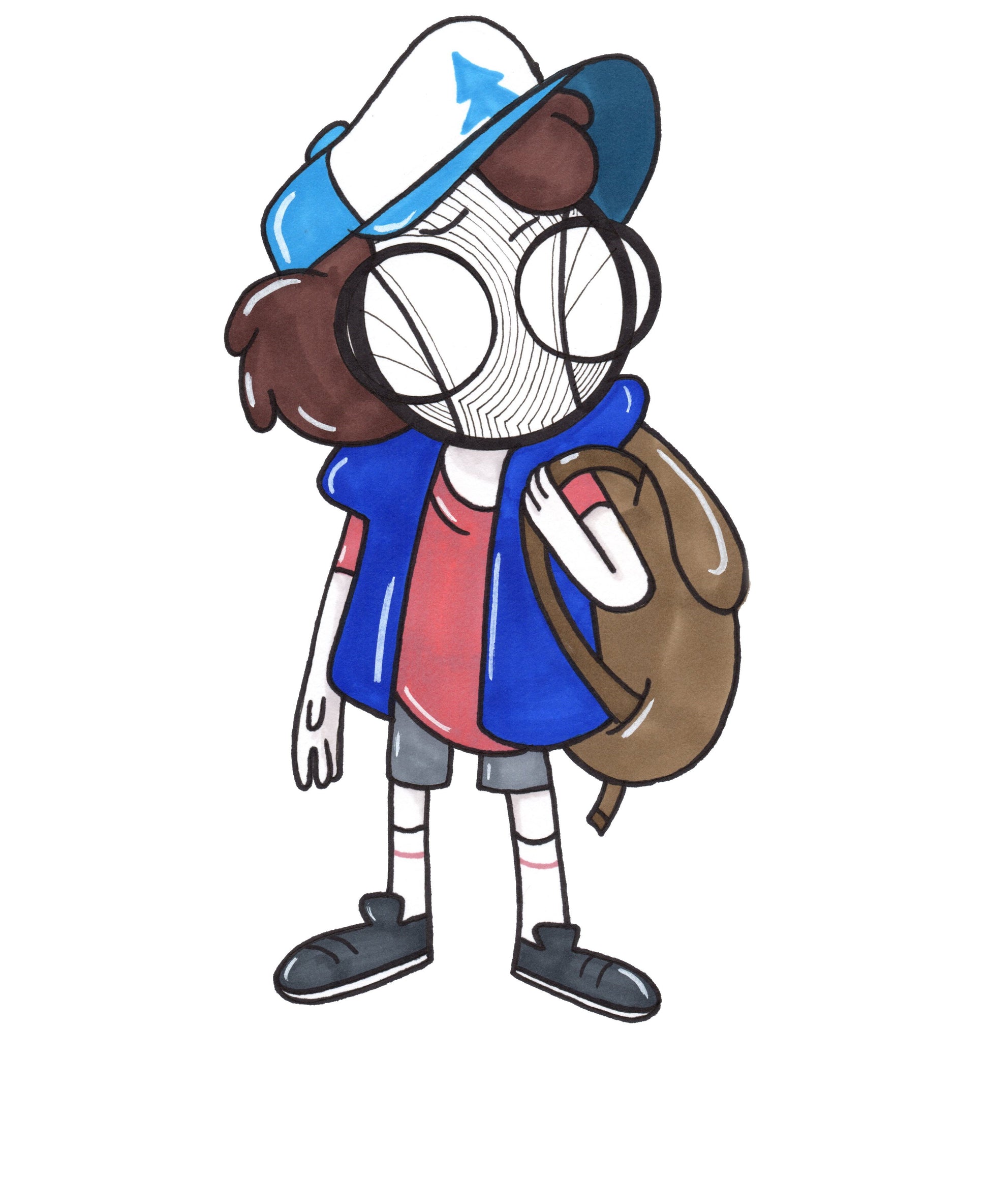 Gravity Falls Mason Dipper Pines 7x10 Art Print by Hannah Arthur