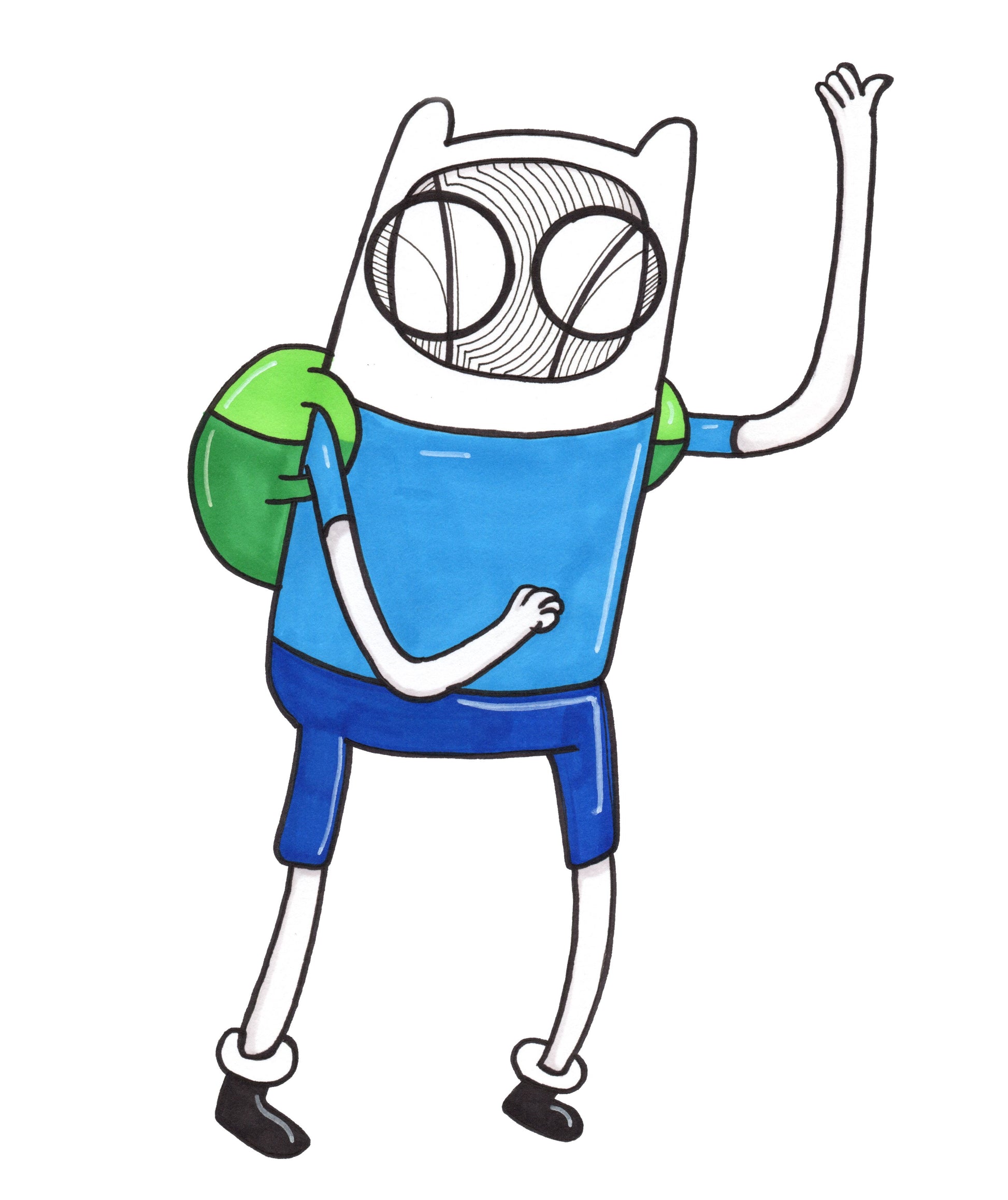 Adventure Time Finn the Human art print by Hannah Arthur