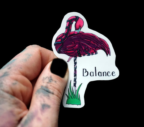 Balance Shibari Falmingo Sticker by Hannah Arthur