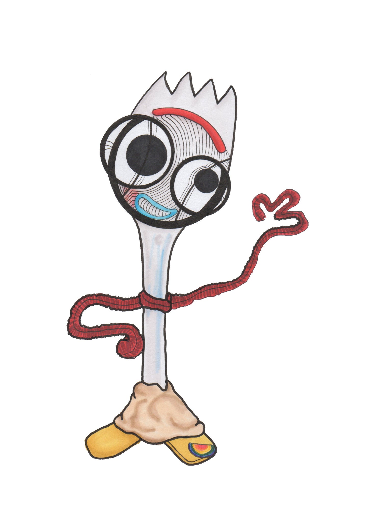 Toy Story 4 Forky art print by hannah arthur
