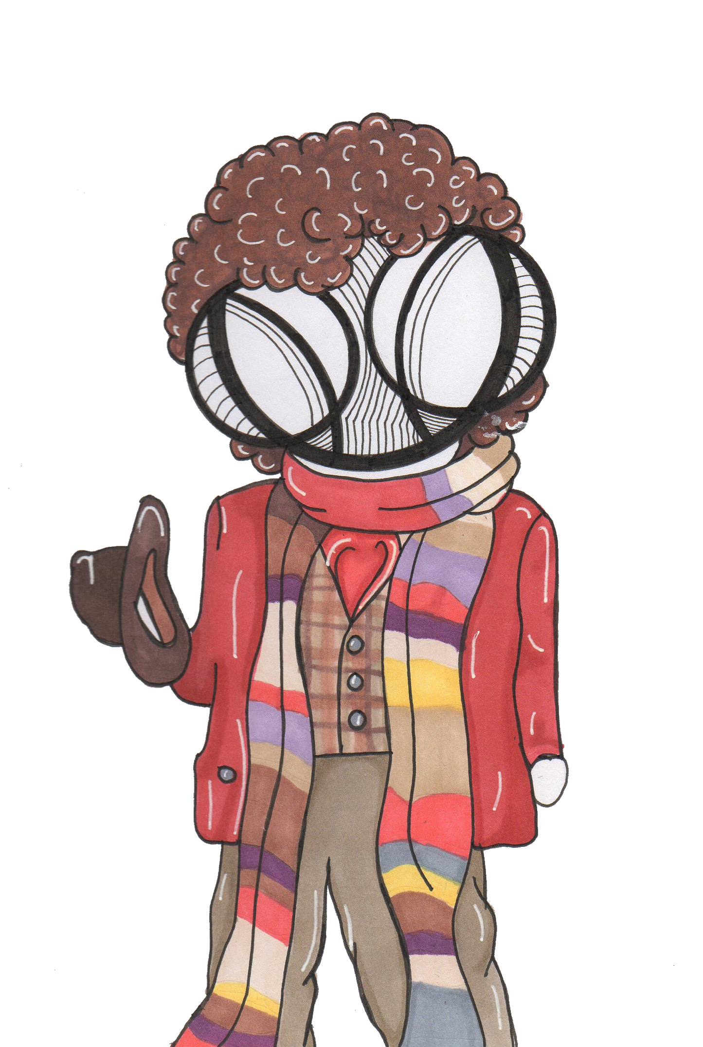 Doctor Who 4th Dr. Tom Baker art print by Hannah Arthur