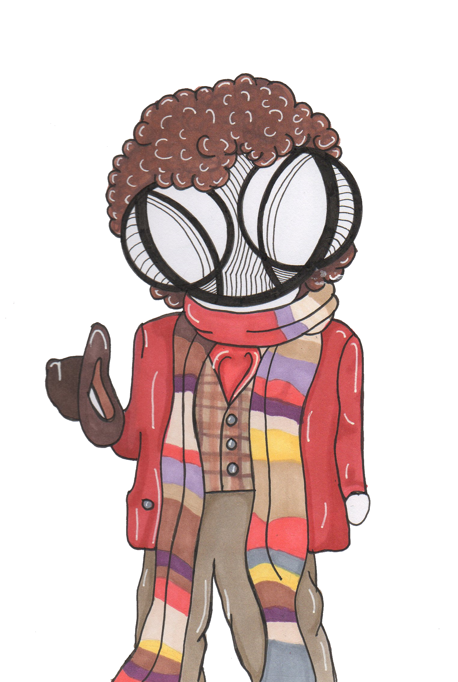 Doctor Who 4th Dr. Tom Baker art print by Hannah Arthur