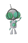 invader zim gir art print by hannah arthur