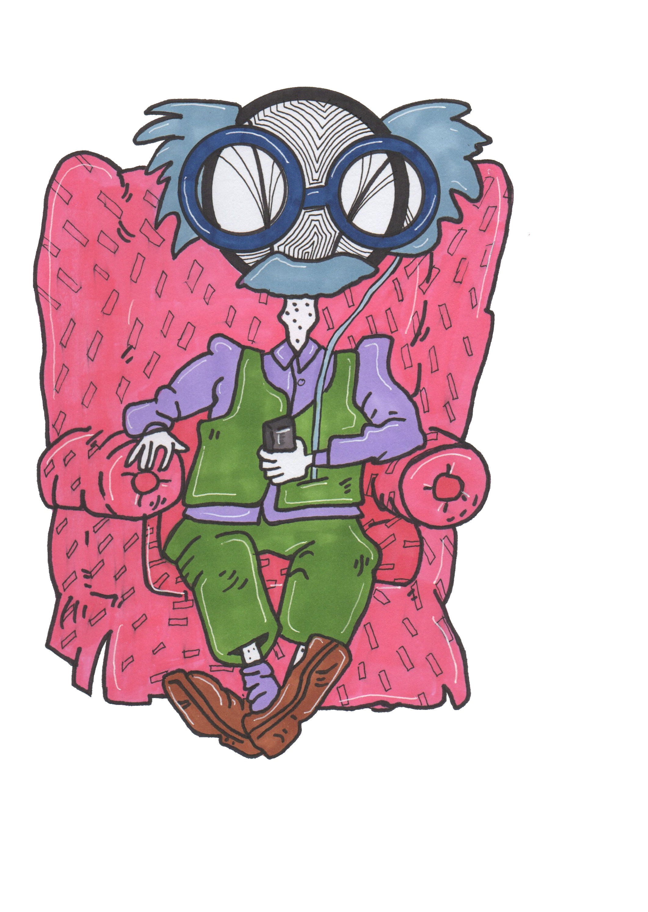 Rugrats Grandpa lou pickles art print by hannah arthur