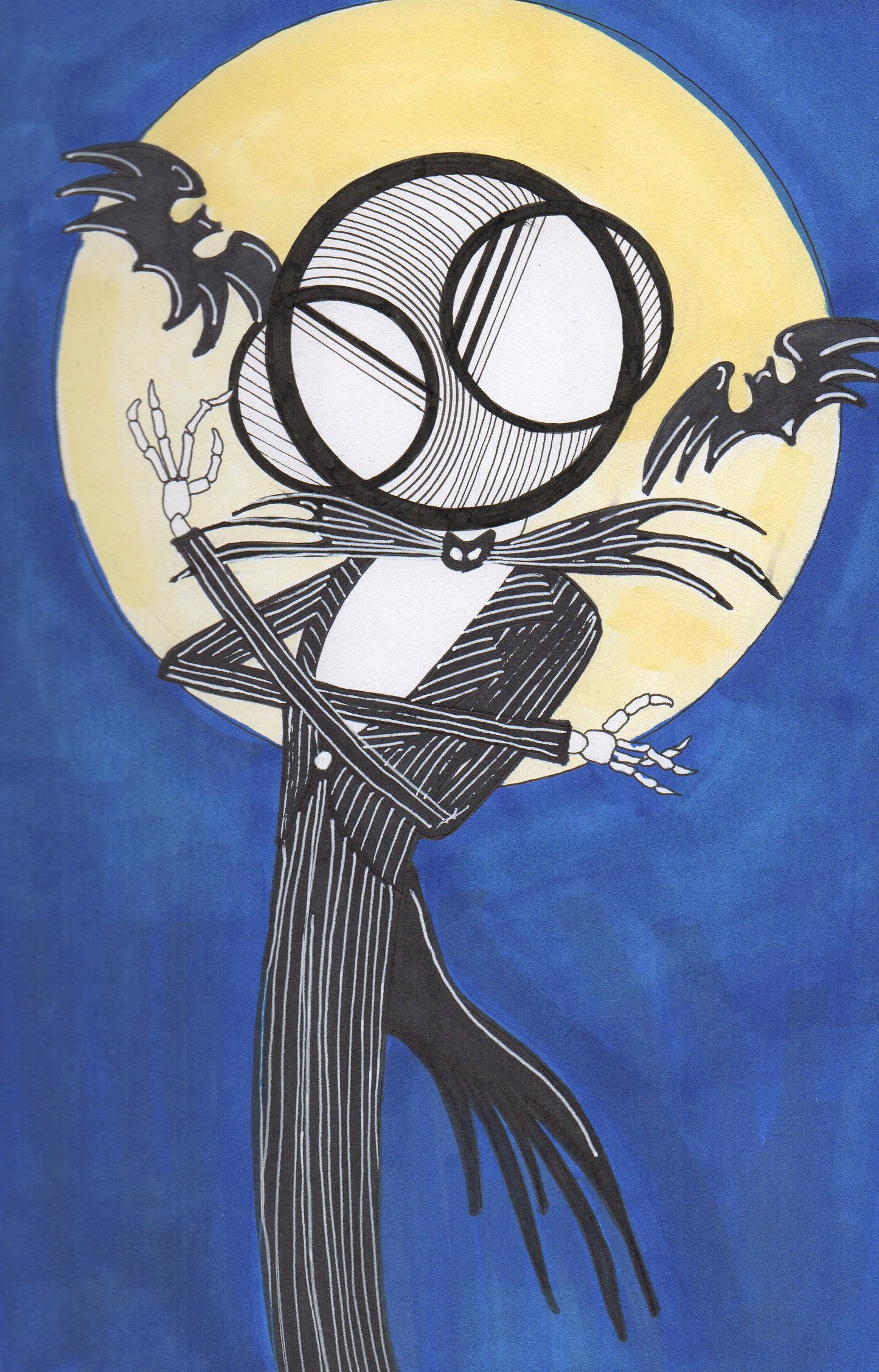 Nightmare before christmas jack skellington art print by hannah arthur