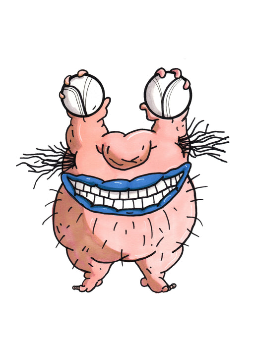 Cartoon Aaahh REal Monsters Krumm 8x10 Art Print by Hannah Arthur Harth Creations