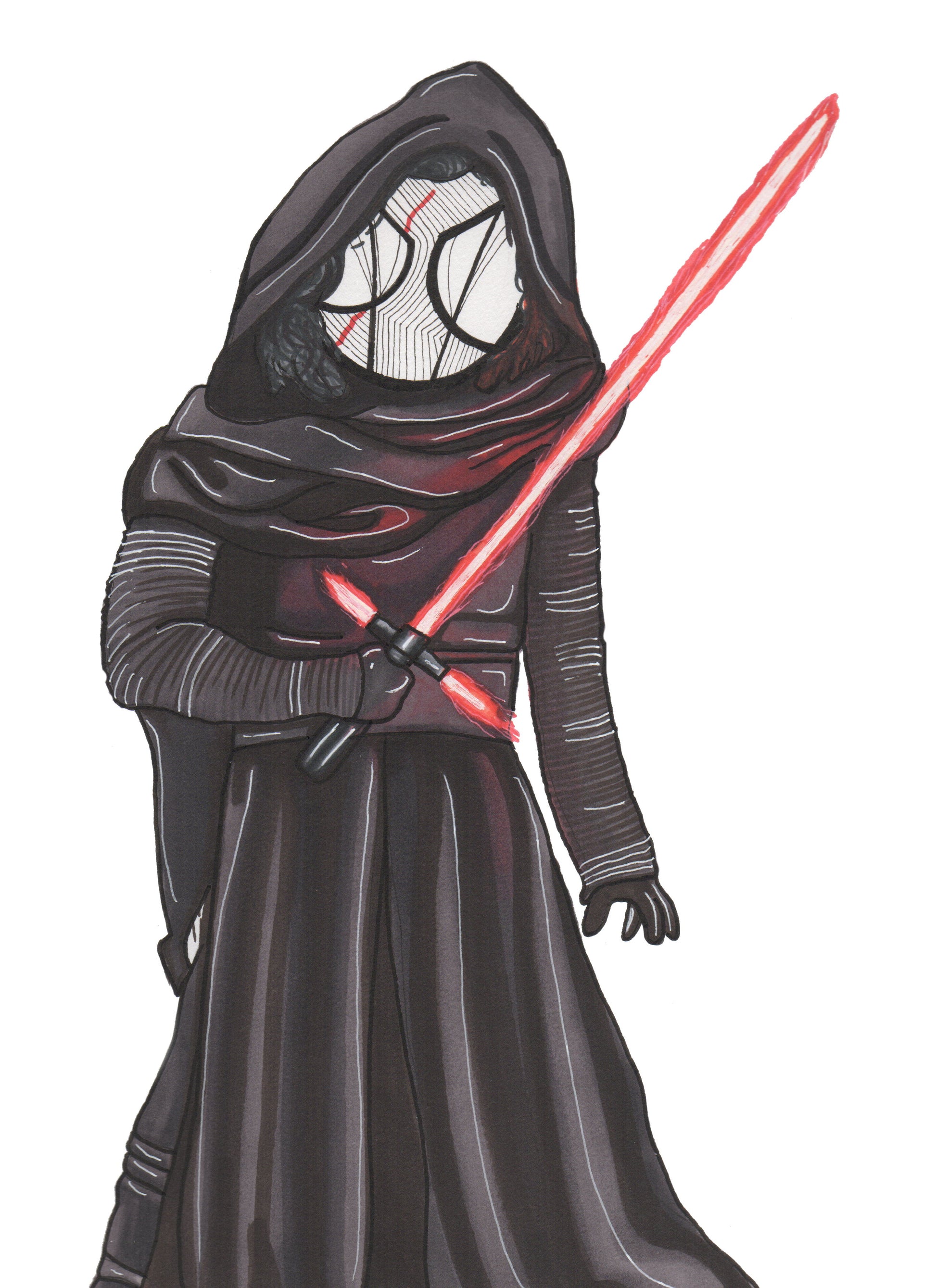 Star Wars Kylo Ren art print by hannah arthur