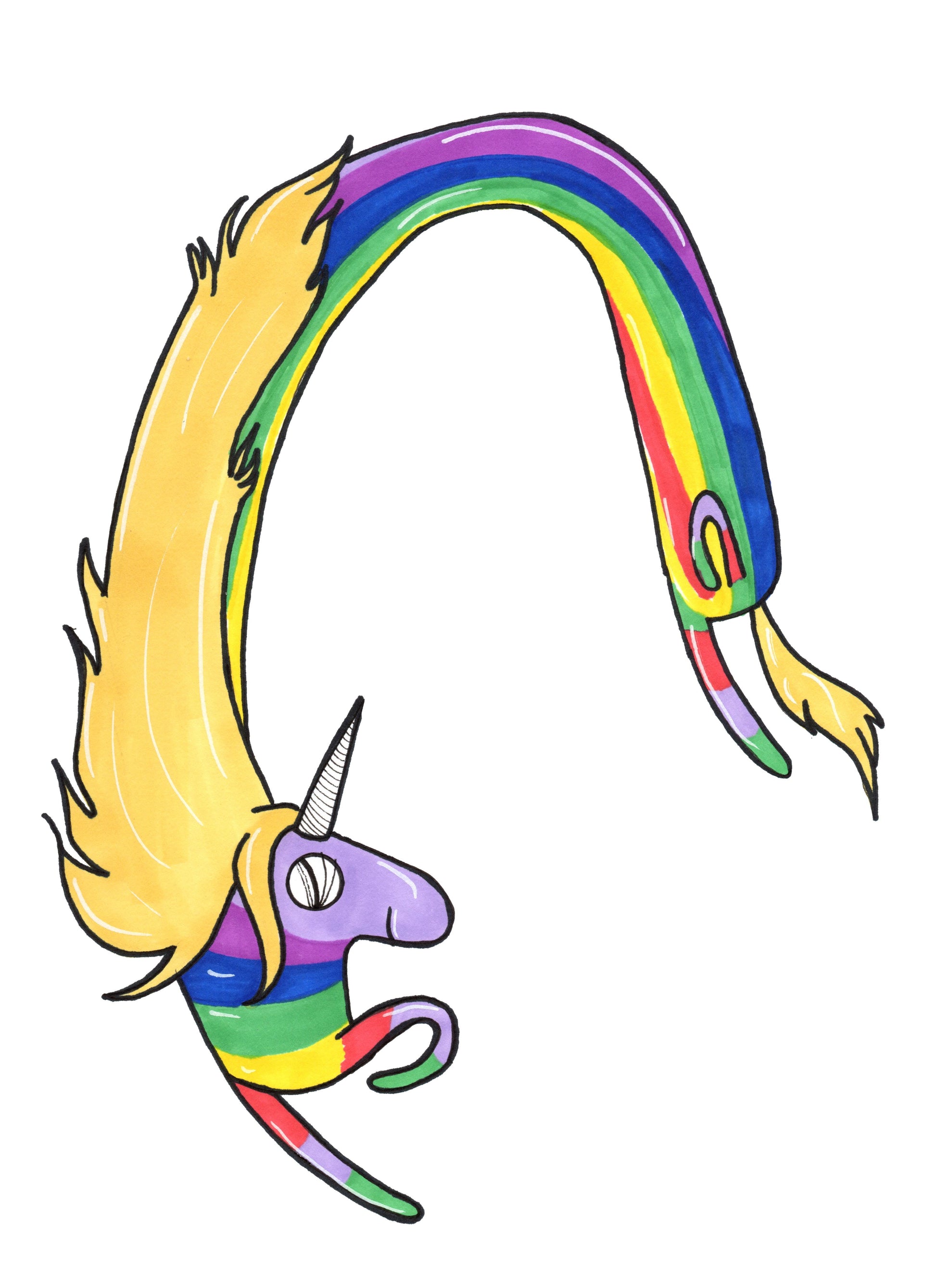 Adventure Time Lady Rainicorn 9x12 Art print by Hannah Arthur