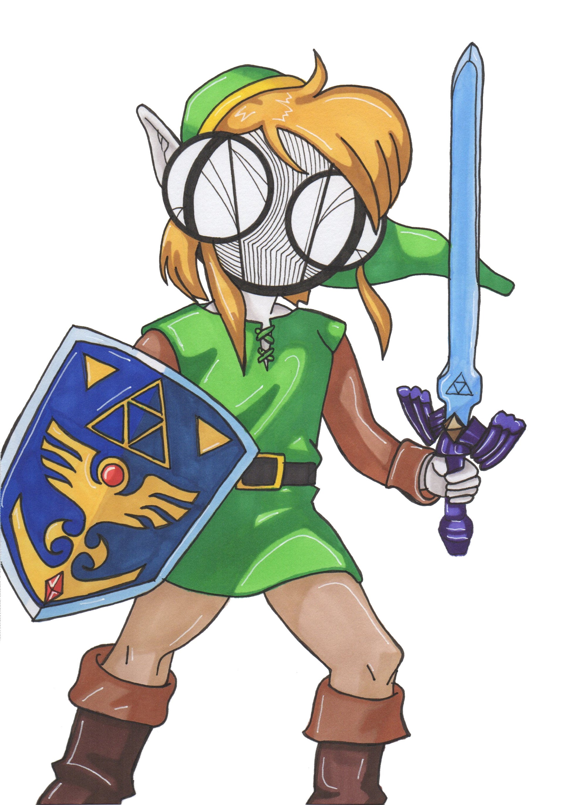 legends of zelda link art print by hannah arthur