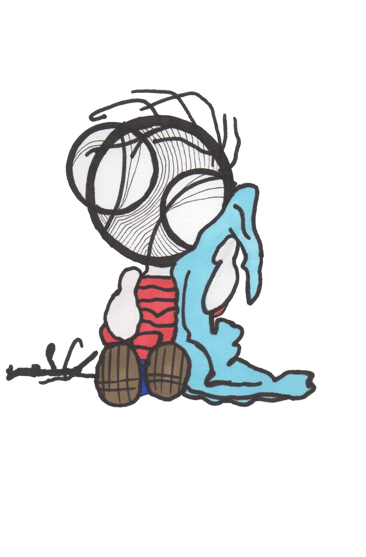 Peanuts Linus art print by hannah arthur