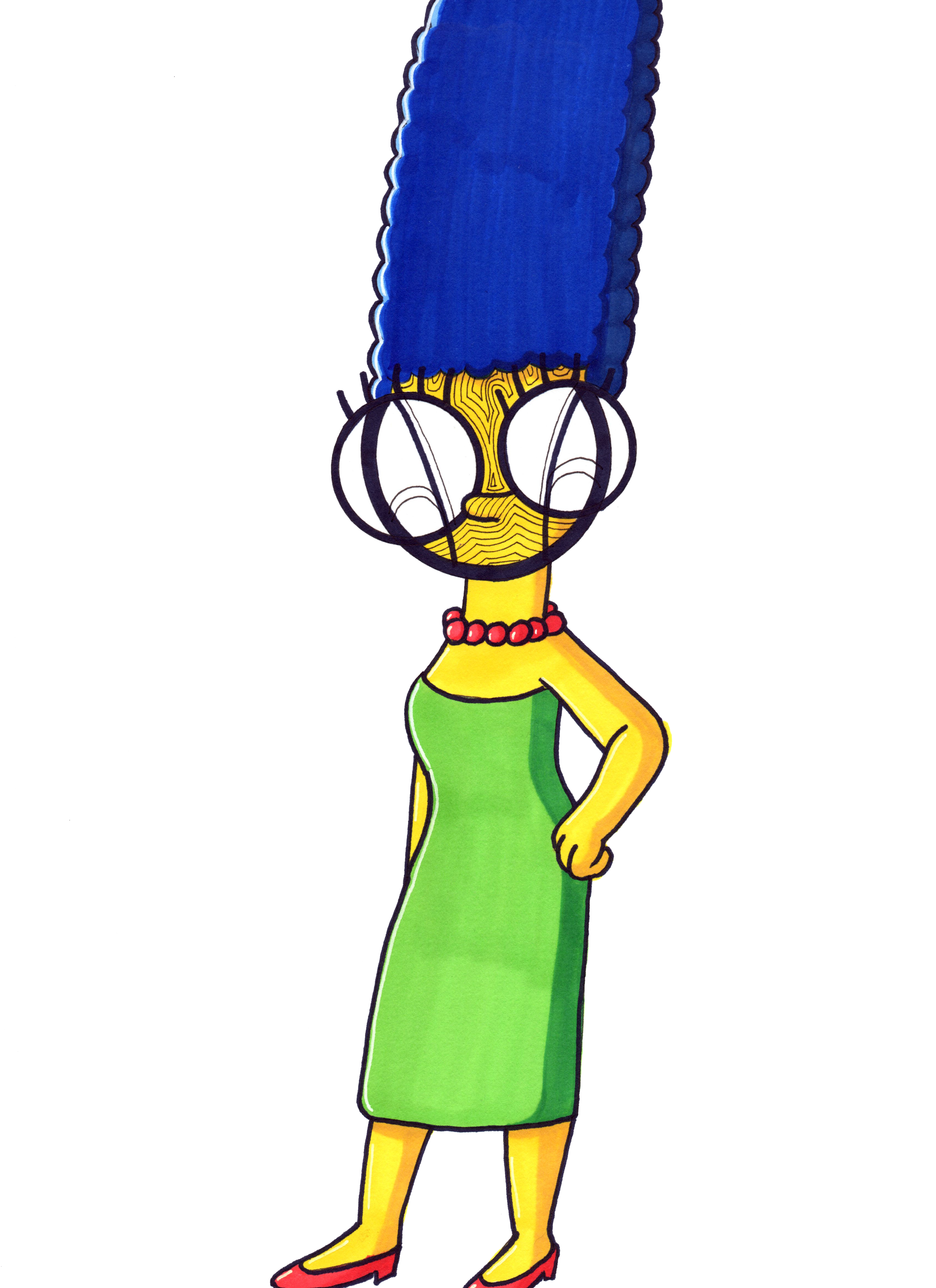 Marge Simpson 8x10 original art print by Harth Creations