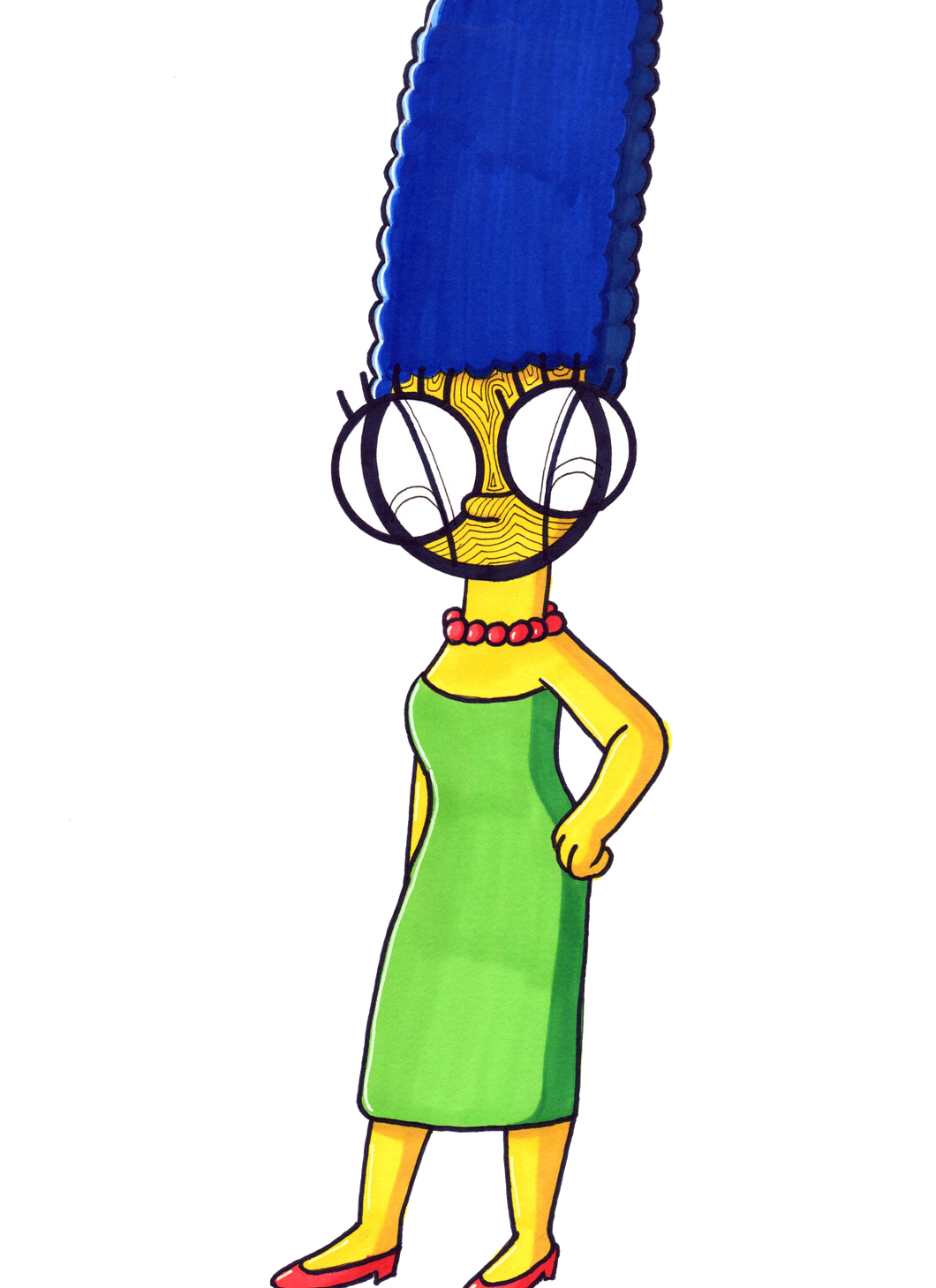 Marge Simpson 8x10 original art print by Harth Creations