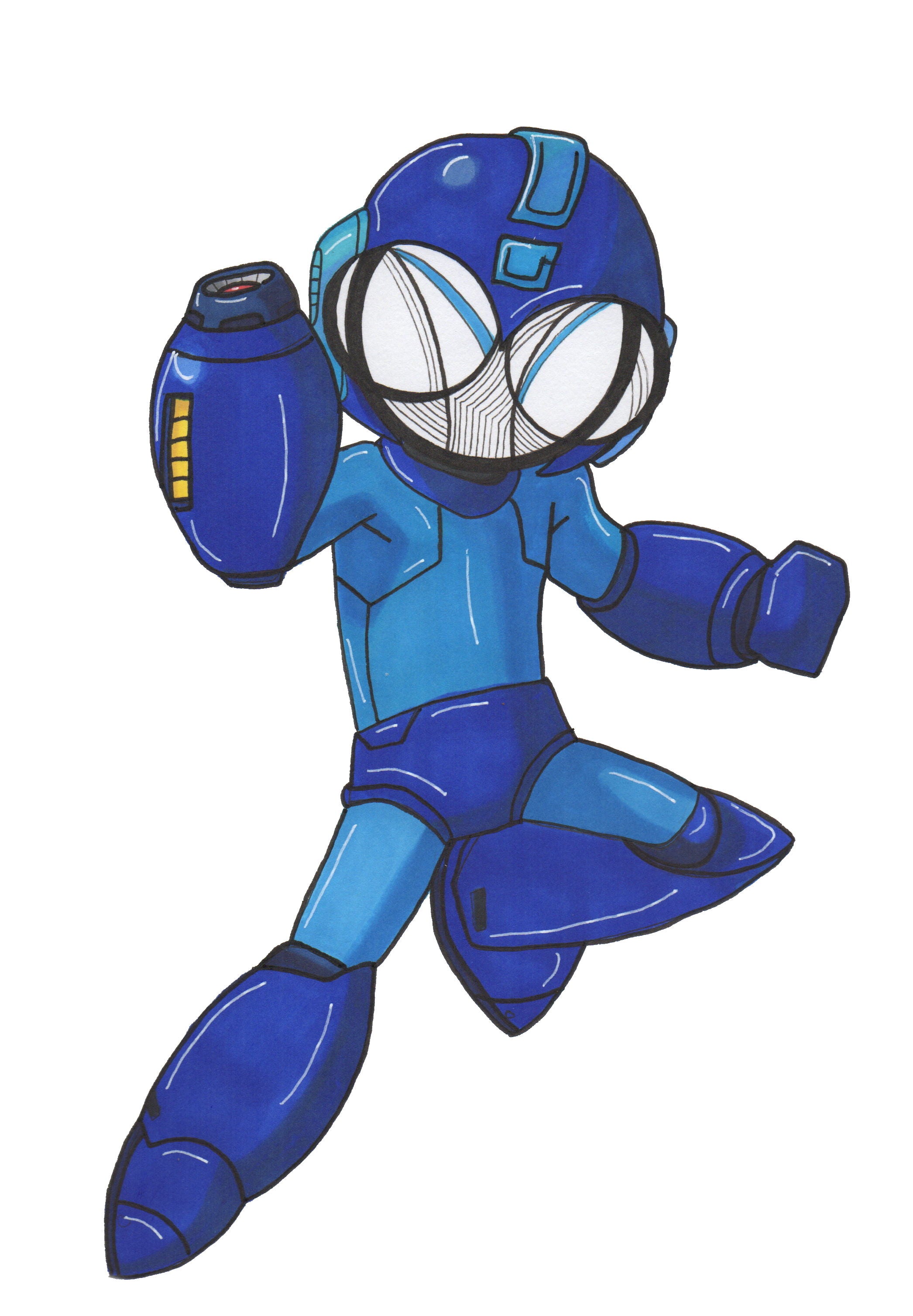 Mega Man art print by hannah arthur