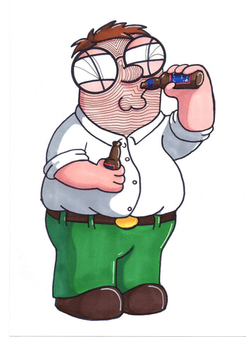 Family Guy Peter Griffin 8x10 art print by Hannah Arthur Harth Creations