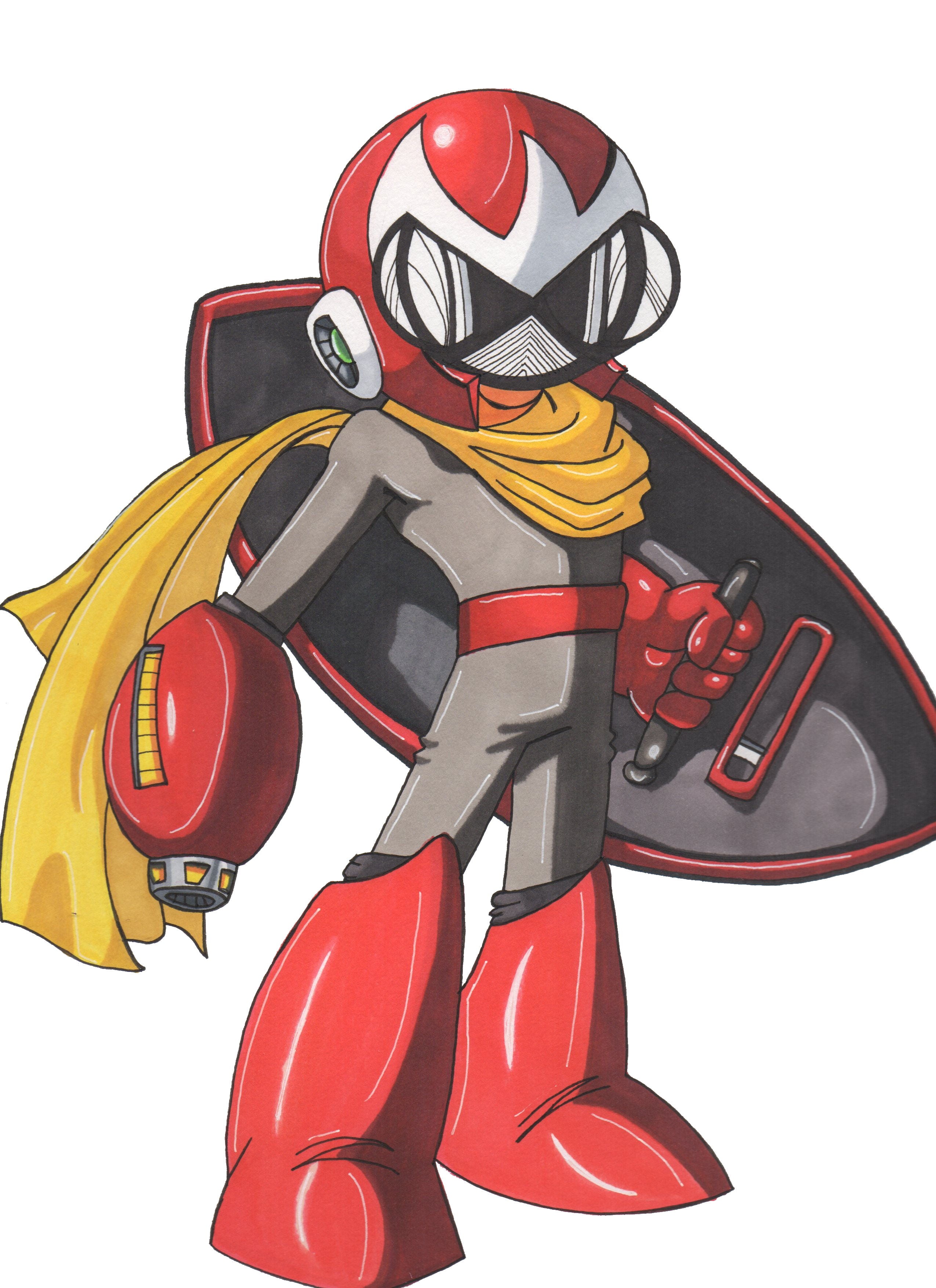 Protoman Art Print by hannah arthur