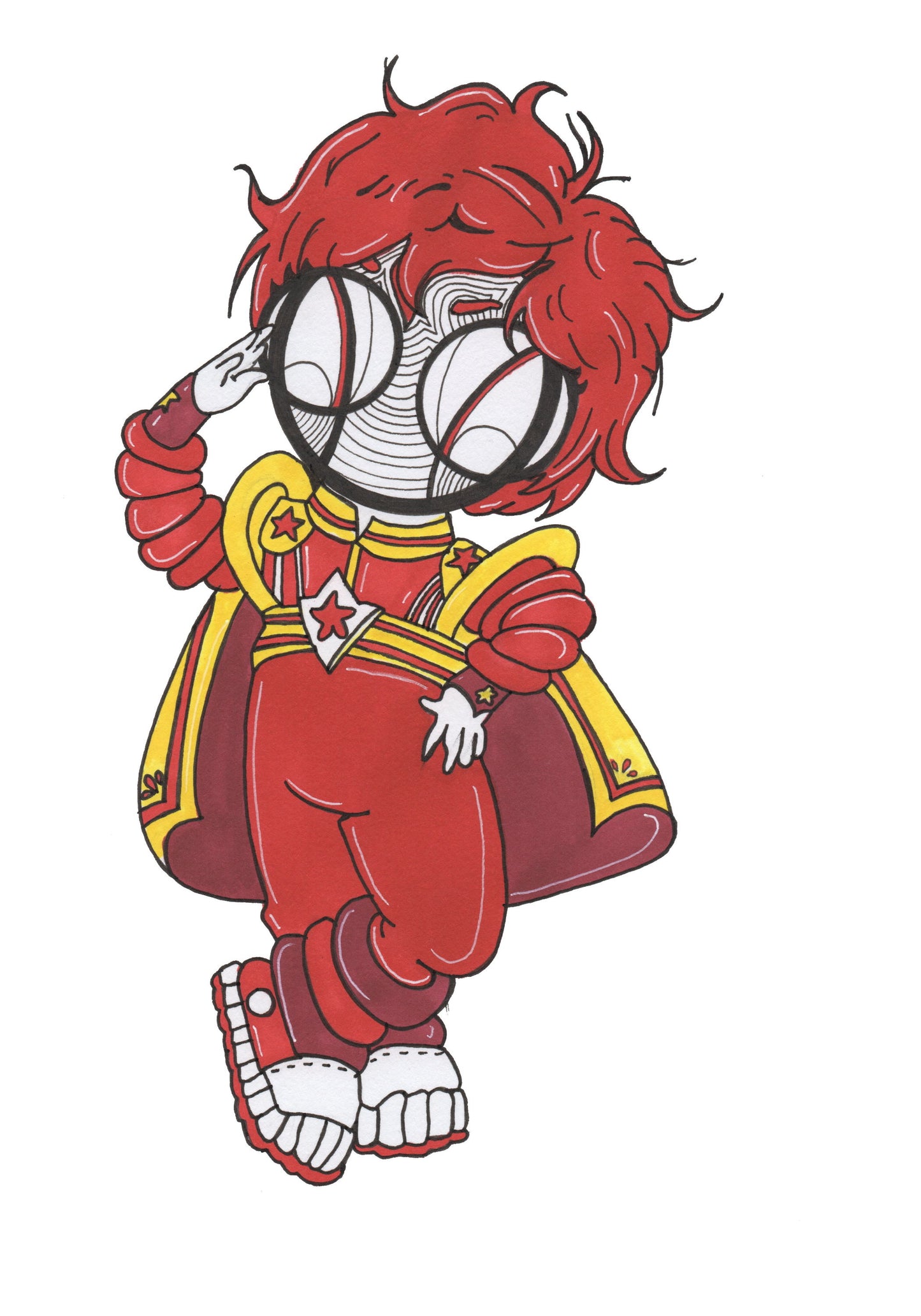 Rainbow Brite Color Kids Red Butler art print by hannah arthur