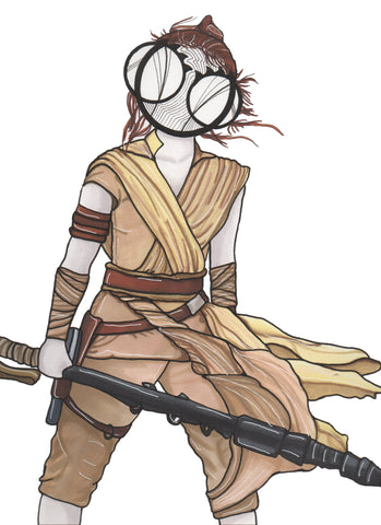 Rey Skywalker art print by hannah arthur