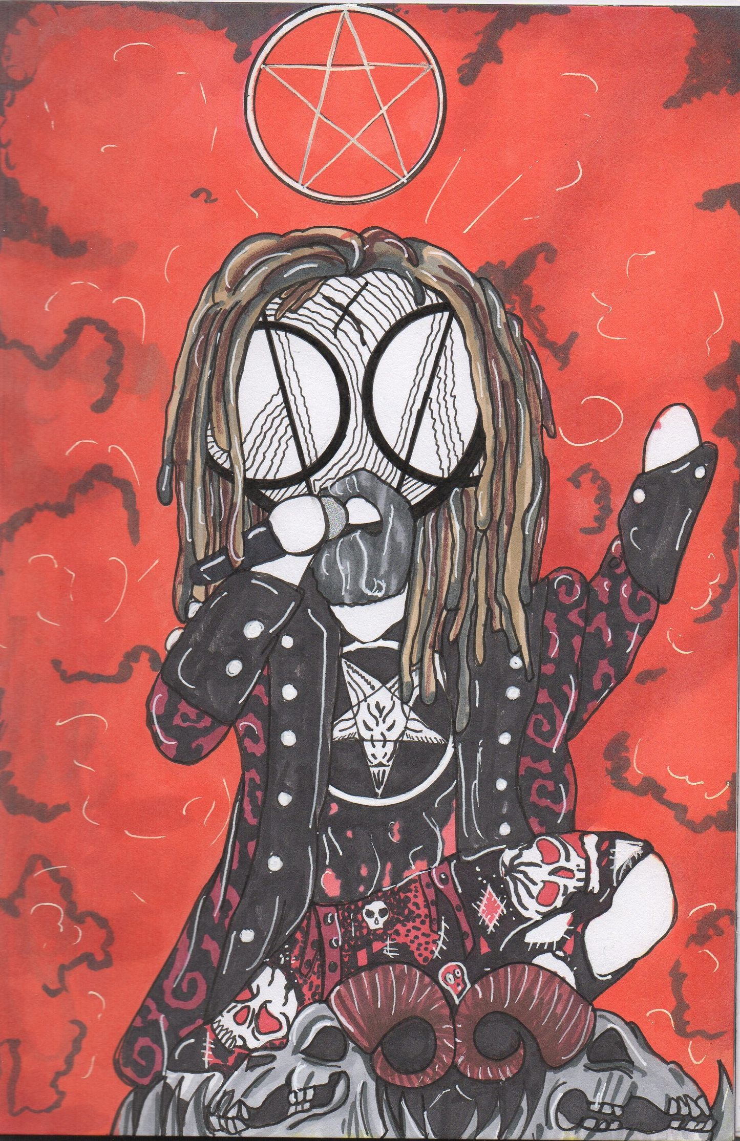 Rock God Rob Zombie art print by hannah arthur