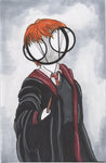 Harry Potter Ron Weasley art print by hannah arthur