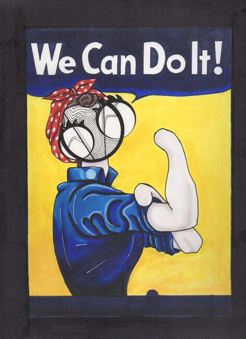 Rosie the Riveter art print by hannah arthur