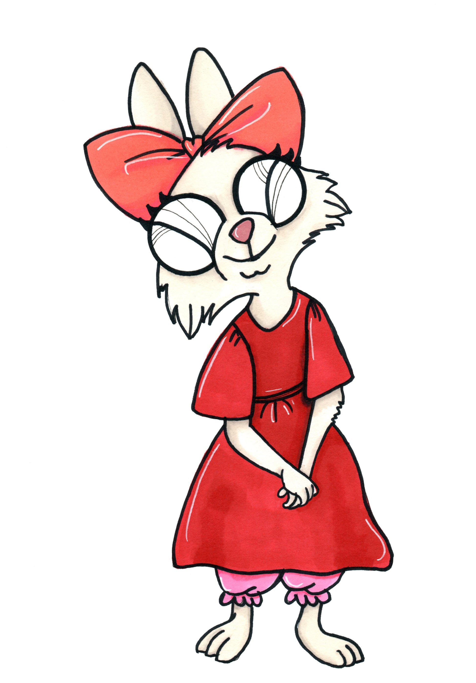 Animated Robin Hood Sis Rabbit 8x10 art print by Hannah Arthur Harth Creations
