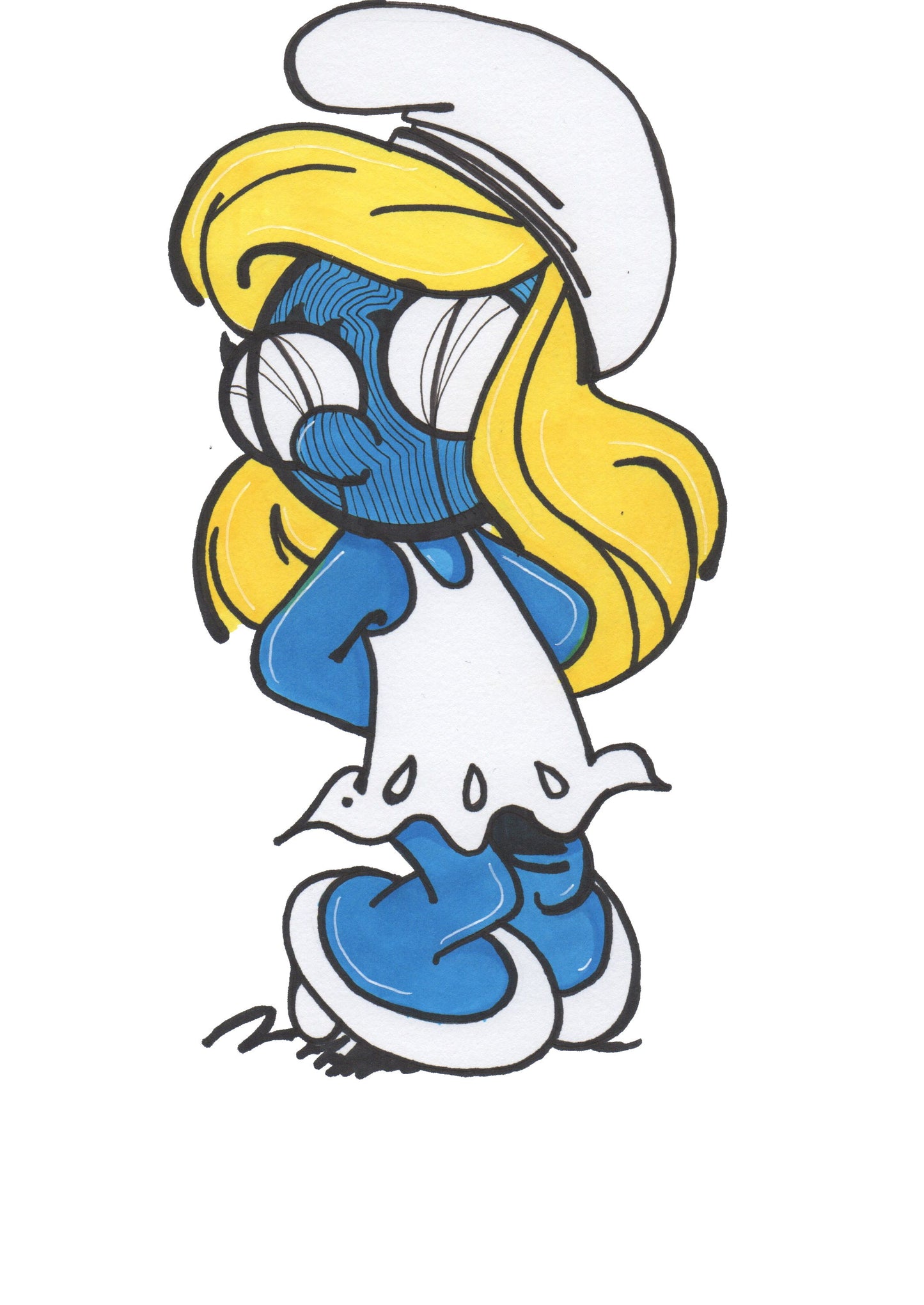 The Smurfs Smurfette art print by hannah arthur