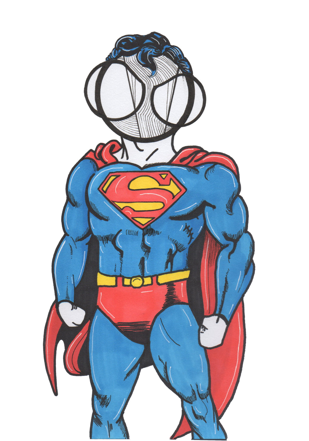 Comic Book Superman Art Print by Hannah arthur